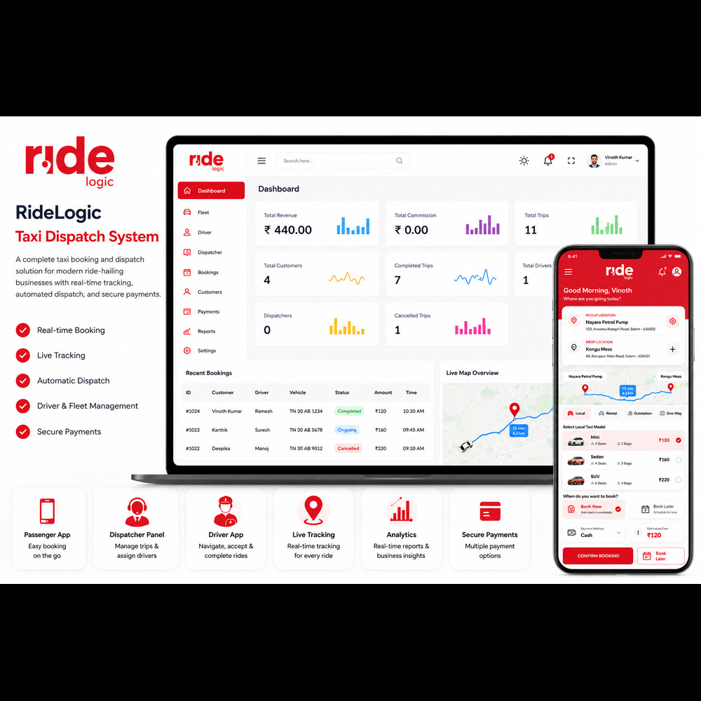 RideLogic Taxi Dispatch System